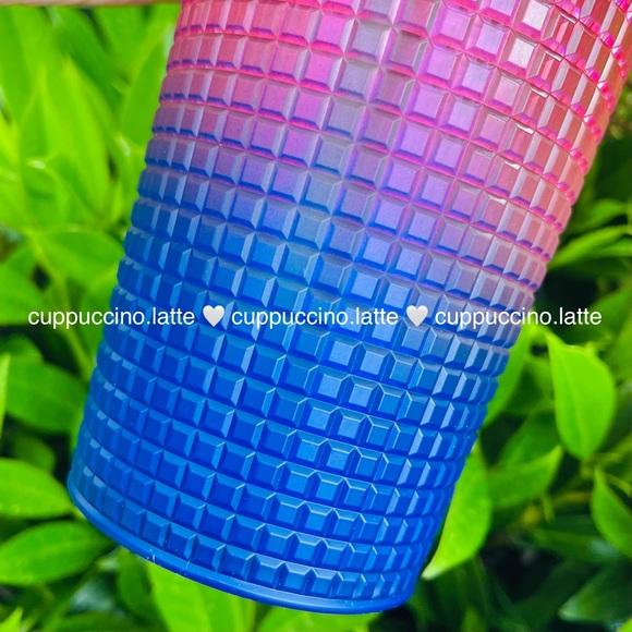 💗2 NEW✨ Starbucks Summer 2 ‘Watermelon’ & ‘Lemon’ Ombre Disco Grid Tumblers - Picture 13 of 15
